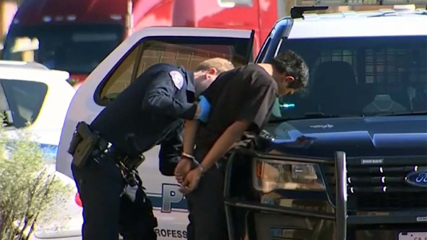 A man is taken into custody Monday Dec. 9, 2019 after a pursuit.