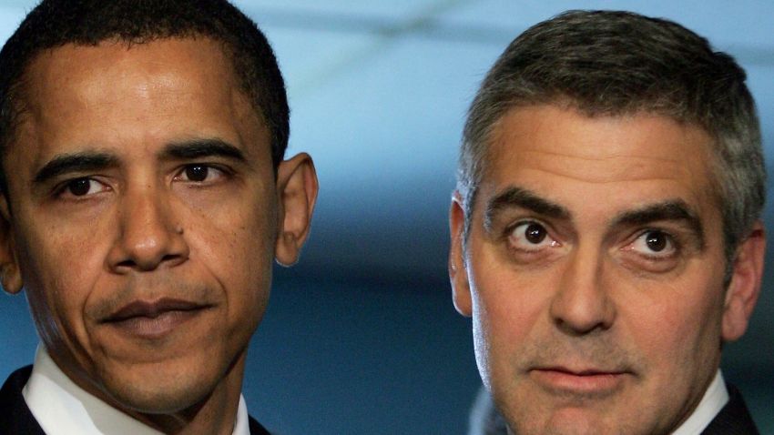 111908 Obama and Clooney