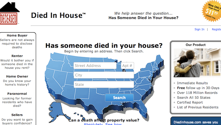 diedinhousewebsitescreenshot