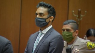 Dr. Anshul M. Gandhi appears in a Los Angeles courtroom.