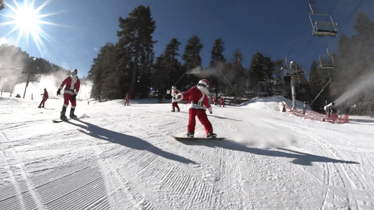 Hundreds of Santas Ski, Snowboard to Raise Climate Change Awareness - NBC Southern California