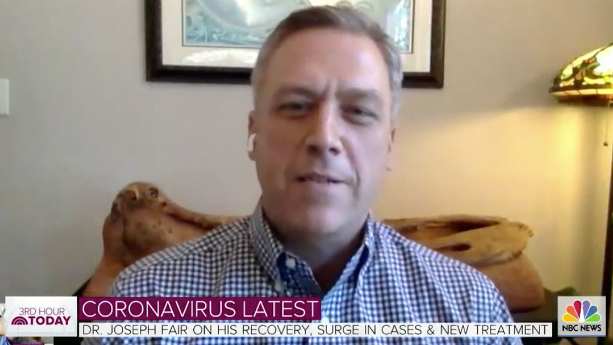 After Severe Illness Nbc S Dr Joseph Fair Tests Negative For Covid 19 Antibodies Nbc Los Angeles