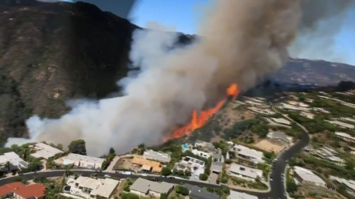 Watch The Palisades Fire as Seen From a WaterDropping Helicopter