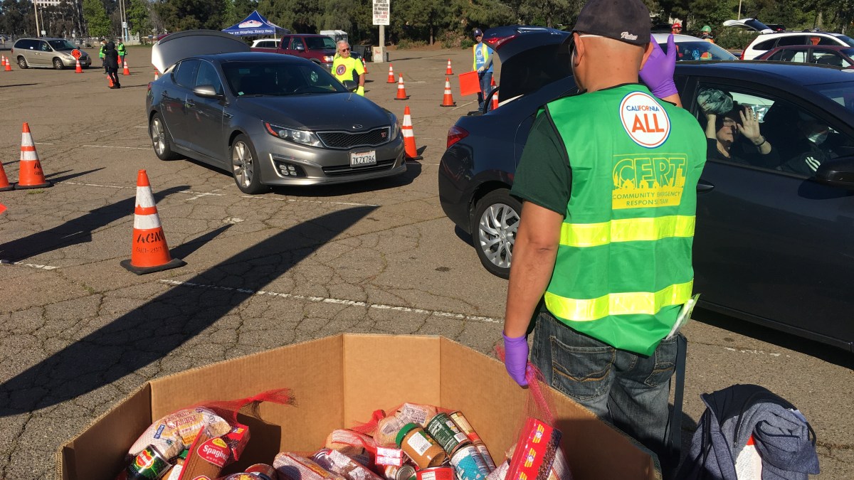1,000 San Diego Families Line Up for DriveThru Food Distribution SD Food Bank NBC Los Angeles