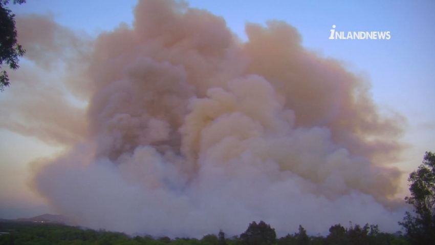 inland empire brush fire smoke