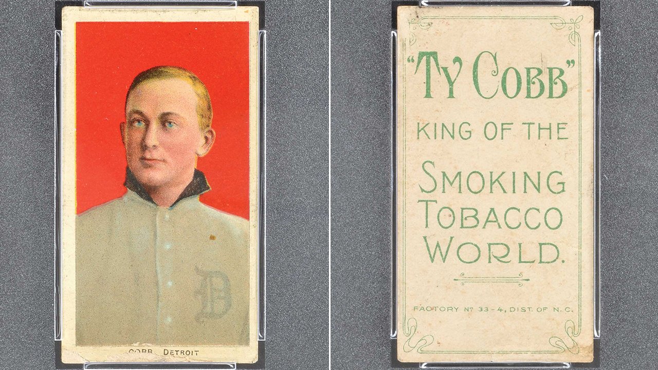 ty cobb king of the smoking tobacco world "Ty Cobb" T206 TY COBB BACK "