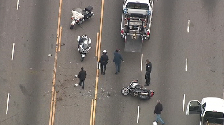 Lapd Motorcycle Officer Taken To Hospital After Crash Nbc Los Angeles 2904