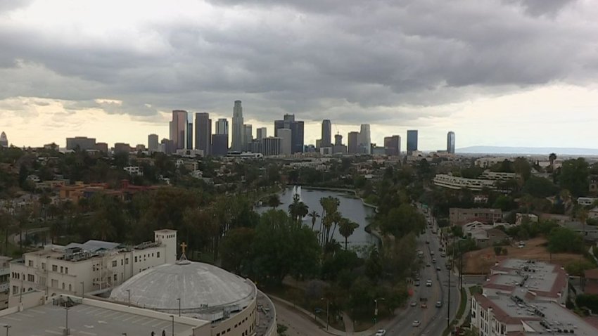 los angeles rain clouds storm