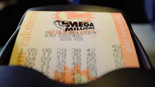 A Mega Millions lottery ticket
