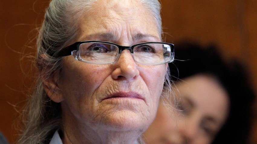 In this June 5, 2013, file photo, Leslie Van Houten appears during her parole hearing at the California Institution for Women in Chino, Calif.