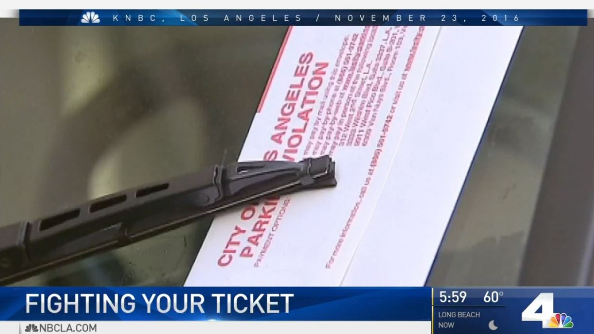 city of los angeles parking violation ticket