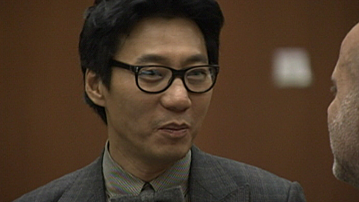pinkberry founder arraignment closeup smiling