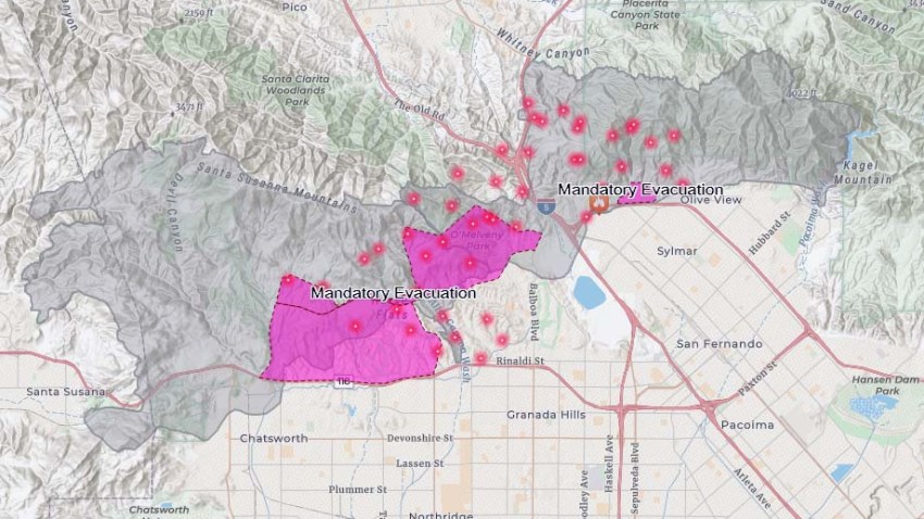 Map See Where The Saddleridge Fire Is Burning Nbc Los Angeles