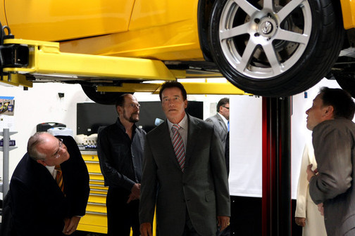 032509 Arnold with his tesla