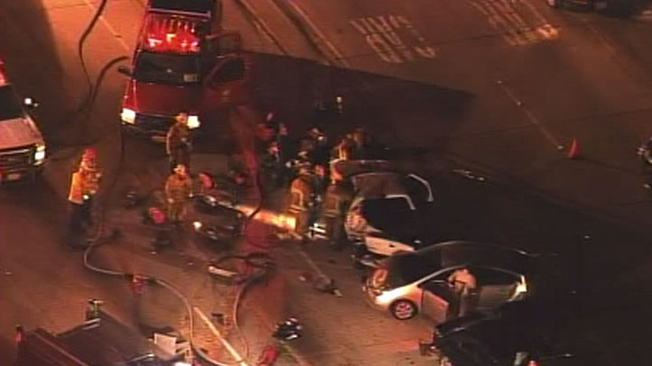 Multi-Car Crash Snarls 110 Freeway – NBC Los Angeles