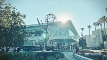 Outside the Television Academy before the 2019 Emmy nominations announcement.