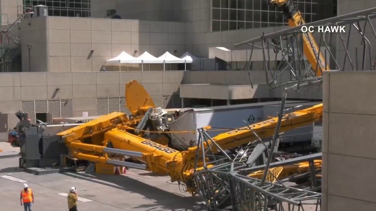 Crane Collapses into Building at Kaiser Riverside Hospital – NBC Los ...