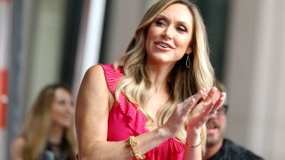 NEW YORK, NEW YORK - JULY 19: Lara Trump is on stage as Phil Vassar performs on "FOX & Friends" All-American Summer Concert Series on July 19, 2019 in New York City.