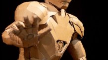The pair's model of Iron Man.