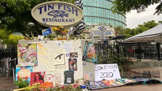 A shrine to comic-con in the gaslamp