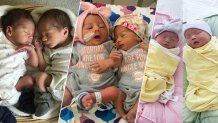 Three of the four sets of twins born at Lucile Packard Children's Hospital Stanford in 32 hours.