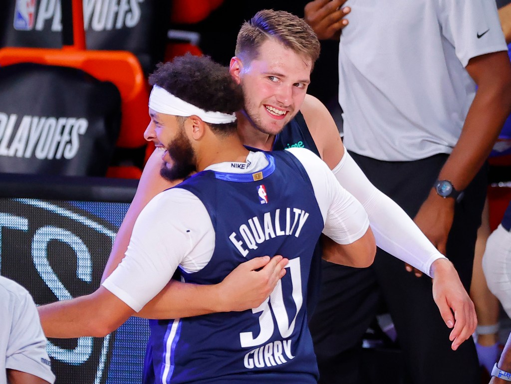 Luka hit TWO clutch step back 3-pointers in the Mavs' 2OT win vs. the Lakers  🔥