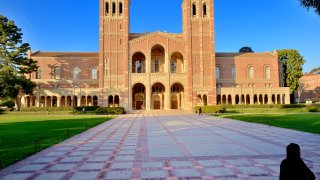 File Image: Westwood and UCLA district, The University of California at Los Angeles (UCLA commonly known by the acronym, University of California, Los Angeles) is a public university with an international reputation for education and research. In terms of staff, is the largest campus of the University of California in the Westwood district, Pacific Ocean, Los Angeles County, California, United States