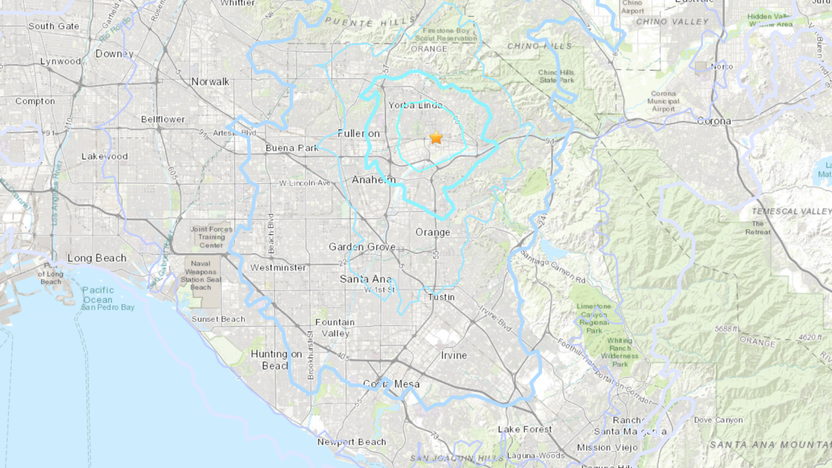 Earthquake today yorba linda