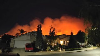 Fire burns in Cherry Valley.