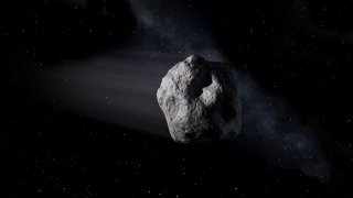 A rendering shows asteroid 2020 SW.