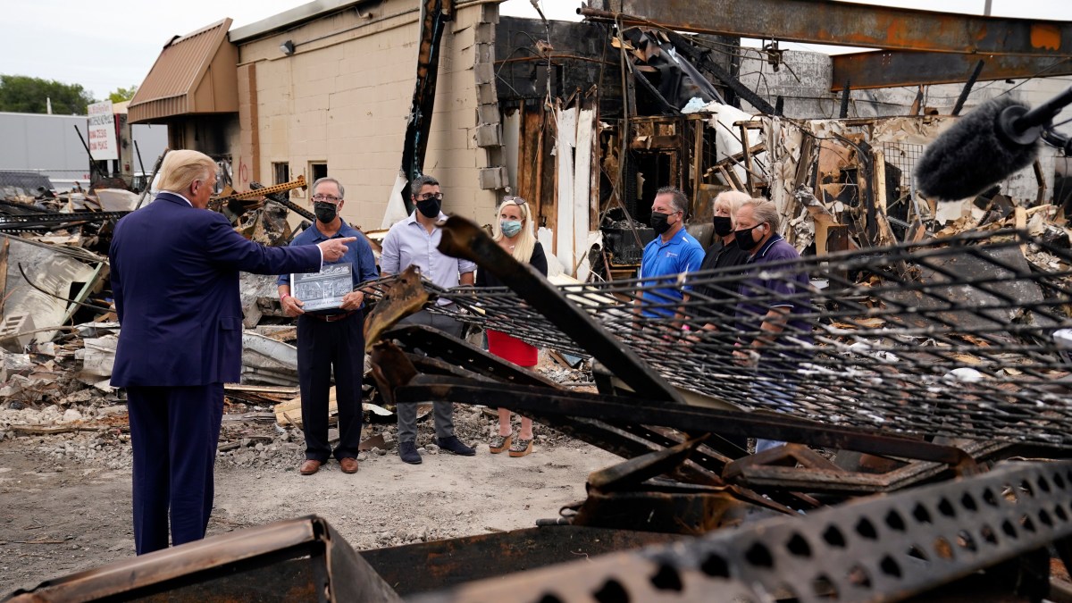 Trump Blames ‘Domestic Terror' for Violence During Visit to Kenosha 1
