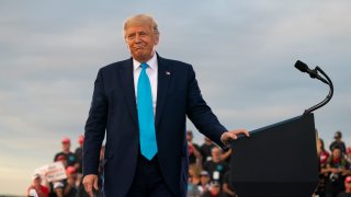 President Donald Trump speaks during a campaign rally at Arnold Palmer Regional Airport, Thursday, Sept. 3, 2020, in Latrobe, Pa.