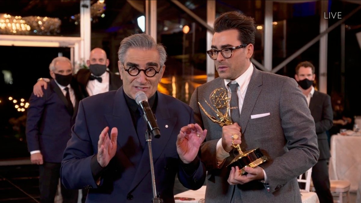 Eugene and Dan Levy to cohost the Emmys NBC Los Angeles