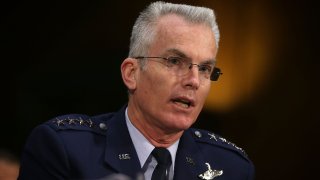 In this Dec. 9, 2015, file photo, U.S. Vice Chairman of the Joint Chiefs of Staff Air Force Gen. Paul Selva testifies during a hearing before the Senate Armed Services Committee on Capitol Hill in Washington, DC.
