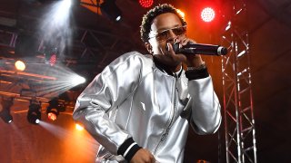 In this Jan. 28, 2019, file photo, rapper Silento performs in concert during 2019 Super Bowl Live at Centennial Olympic Park in Atlanta, Georgia.