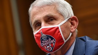 Dr. Fauci testifies while wearing a mask