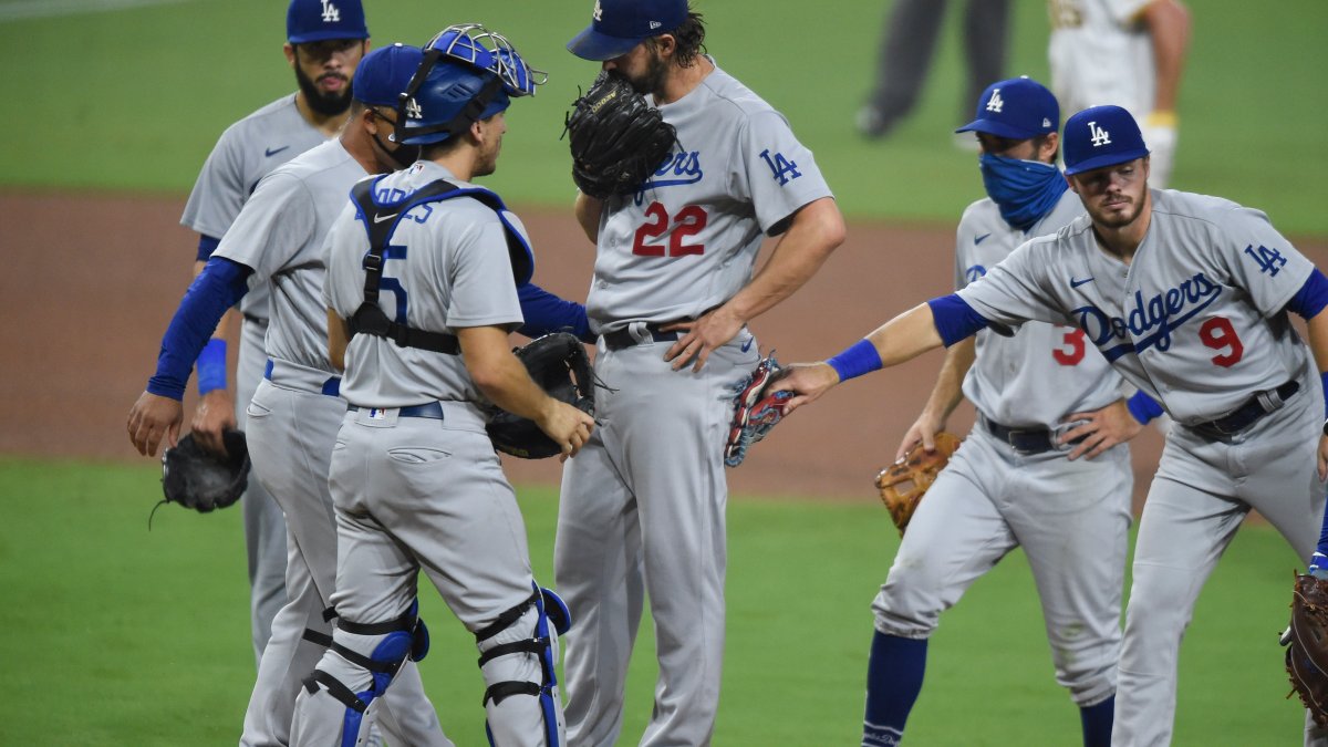 Jurickson Profar of the San Diego Padres celebrates with Wil Myers News  Photo - Getty Images