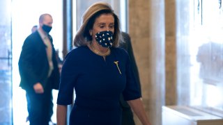 WASHINGTON, DC - SEPTEMBER 21: Speaker of the House Nancy Pelosi (D-CA) arrives at the U.S. Capitol on September 21, 2020 in Washington, DC. Congress has just nine days to agree on government funding before the government shuts down. (Photo by Stefani Reynolds/Getty Images)