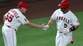 Texas Rangers v Los Angeles Angels