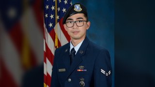 Senior Airman Jason Khai Phan, photographed in 2019 as an airman first class, 66th Security Forces Squadron, of Anaheim, California.