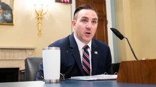 In this July 28, 2020, file photo, Adam D. DeMarco, Major District of Columbia National Guard, testifies during the House Natural Resources Committee hearing on Unanswered Questions About the US Park Police's June 1 Attack on Peaceful Protesters at Lafayette Square.