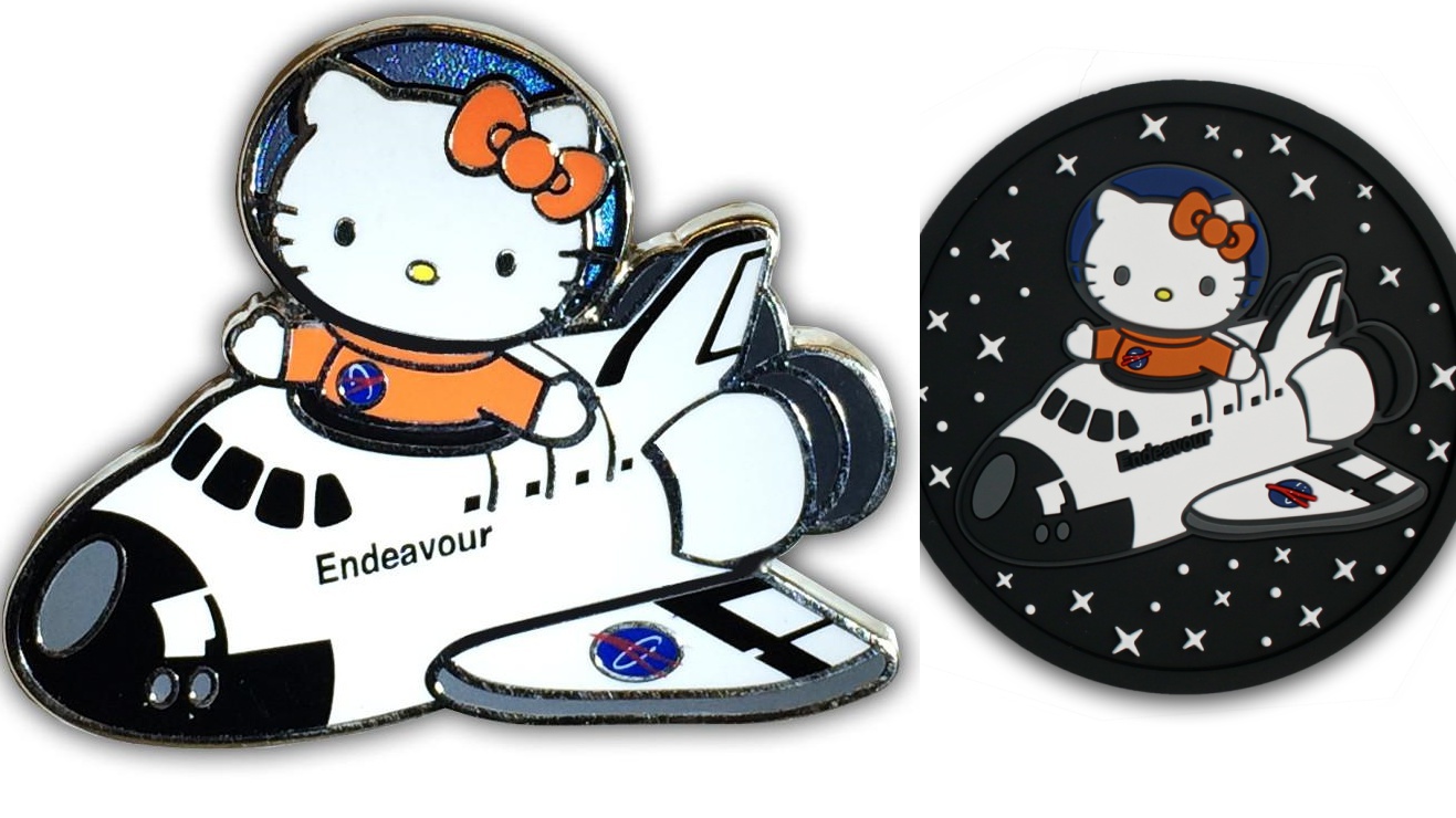 Hello Kitty Pilots the Endeavour (on a Supercute Pin) – NBC Los Angeles