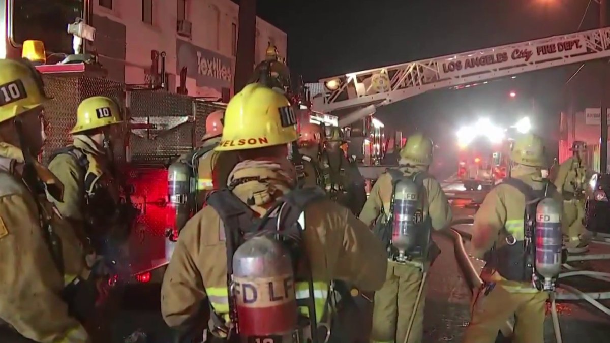 Textile Business in Downtown Los Angeles Damaged by Fire NBC Los Angeles