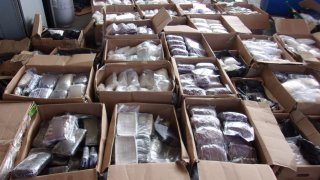 CBP officers seized more than 3,100 pounds of methamphetamine, fentanyl powder, fentanyl pills and heroin, making it the second-largest methamphetamine bust along the southwest border.