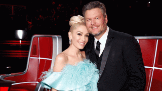 Gwen Stefani and Blake Shelton at the live season finale of "The Voice."