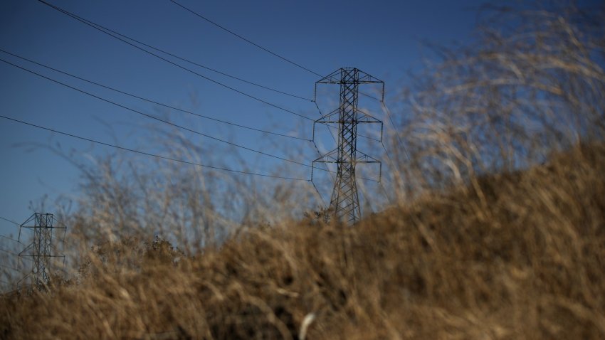 A view of power lines.