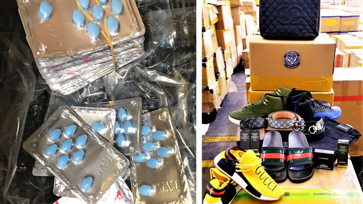 Fake Designer Gear, Cialis Pills Seized at LA/Long Beach Seaport – NBC Los  Angeles