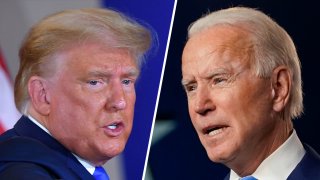 President Donald Trump (left) and Democratic presidential nominee Joe Biden (right).