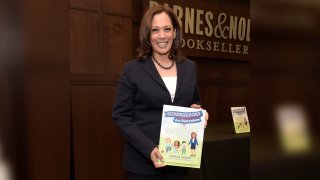 Vice President-elect Kamala Harris attends a signing event for her childrens book "Superheros Are Everywhere" at Barnes & Noble at The Grove on Jan. 13, 2019, in Los Angeles, California.