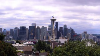 A general view of the Seattle, Washington skyline
